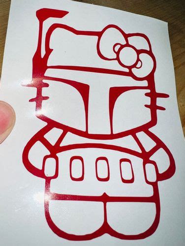 Hello Kitty Boba Fett - Star Wars Sticker Car Decal | Star wars ...