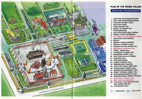 Grand Palace Bangkok Map : Illustrated Map of Bangkok for World of Cruising Magazine ... - The ...