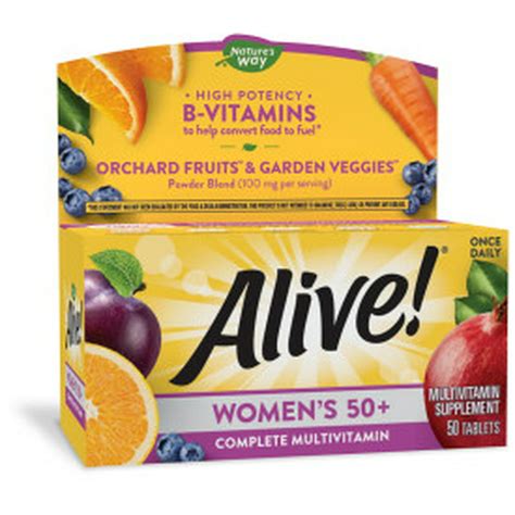 Alive! Women's 50+ Multivitamin Daily Supplement, 50 Tablets - Walmart.com - Walmart.com