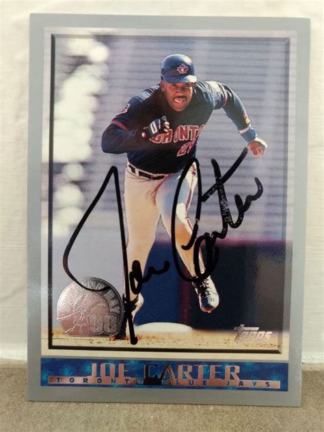 Autographed Joe Carter Toronto Blue Jay's card | Toronto blue jays ...