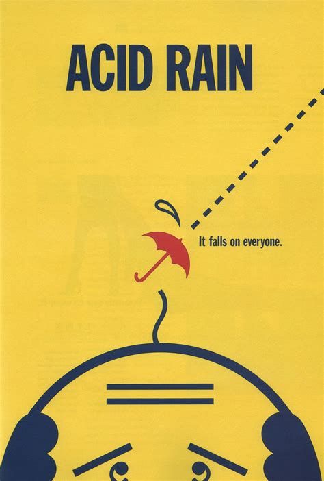 "Acid Rain", poster by Takayuki Itoh (art director) and Chikako Ogawa (designer), Japan 1989 ...