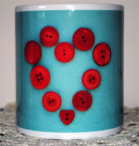 Button Love Ceramic Mug | Handmade, Handmade tableware, Folksy