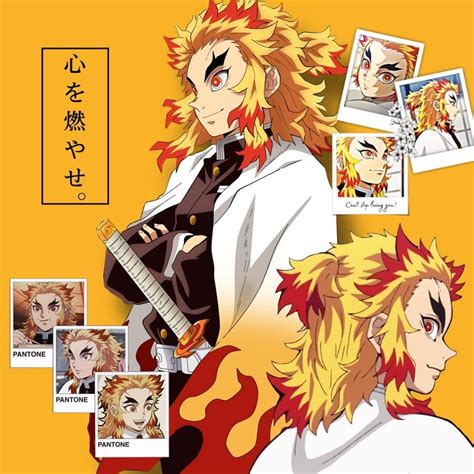 an anime character with blonde hair holding a guitar in front of other characters and writing