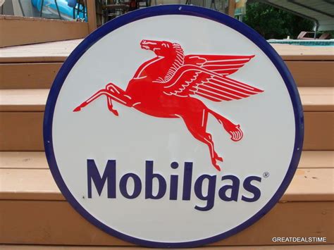 LARGE MOBILGAS SIGN,MOBIL GAS STATION ADVERTISING PEGASUS LOGO VINTAGE SIGNS # #MOBIL | Pegasus ...