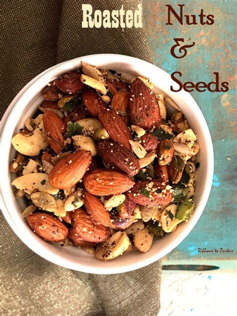 Roasted Spicy Nuts & Seeds - Ribbons to Pastas