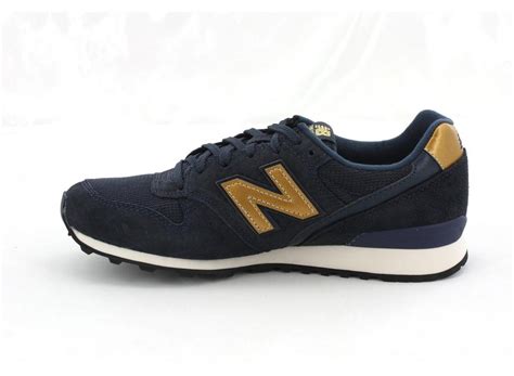 Online Shop Women New Balance 996 Shoes Dark Navy Blue Gold For Sale USA