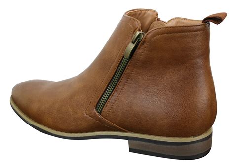 Mens PU Leather Zip-Up Ankle Boots | Happy Gentleman