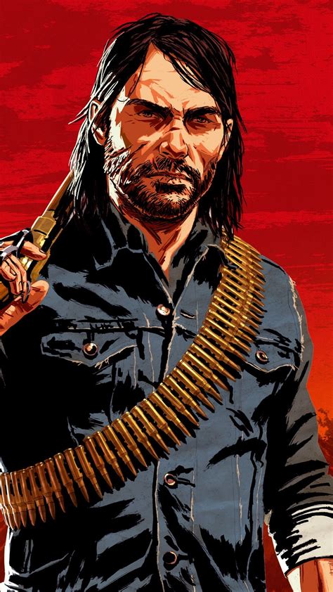 Iphone Wallpaper Red Dead Redemption 2, Video Game - John Marston Red Dead 2 - 1080x1920 ...