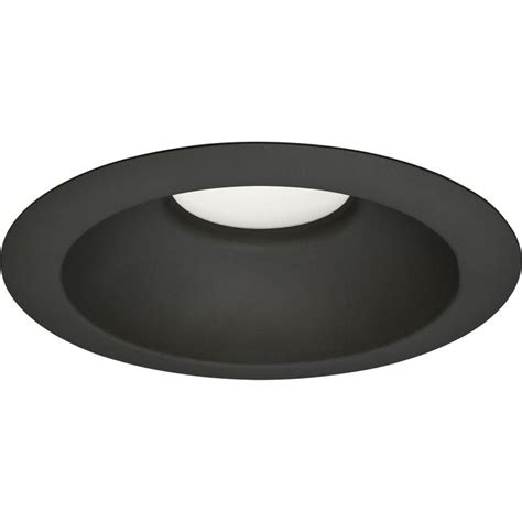 Progress Lighting LED Recessed Black Open Recessed Light Trim (Fits Housing Diameter: 6-in) at ...