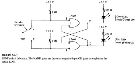 Solved Explain why the switch debounce circuit in Figure | Chegg.com