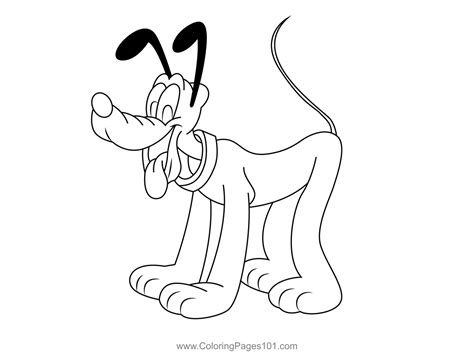 Happy Pluto 1 Coloring Page for Kids - Free Pluto Printable Coloring Pages Online for Kids ...