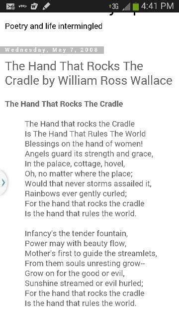 The hand that rocks the cradle 1 | Positivity, Angel guard, Quotes