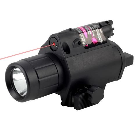 200 Lumen Tactical Combo 2in1 Tactical CREE LED Flashlight / LIGHT +Red Laser / Sight Combo ...