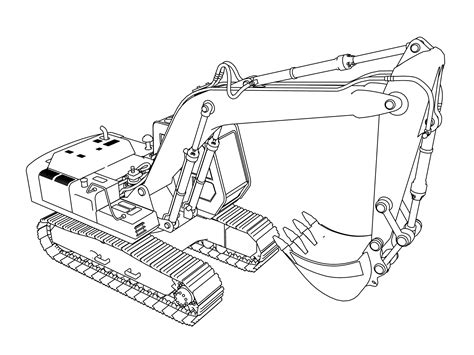 Excavator Coloring Page at GetDrawings | Free download