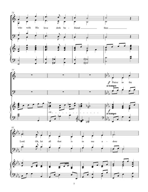 Praise to the Lord, the Almighty (by Linda Hartman -- SATB)