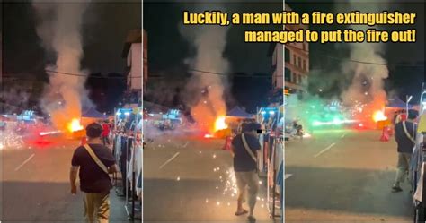 Blazing Fireworks Stall in KL Sends Fireworks Flying at People, Police Say They Had No Business ...