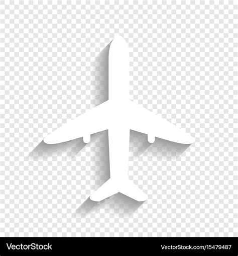 Airplane sign white icon Royalty Free Vector Image