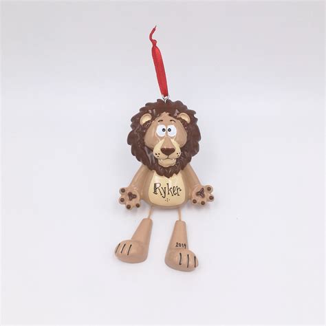 Lion Personalized Christmas Ornament / Zoo Animal Ornament / Hand Personalized Christmas… in ...