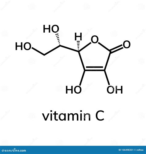 Ascorbic acid or vitamin C stock vector. Illustration of background ...