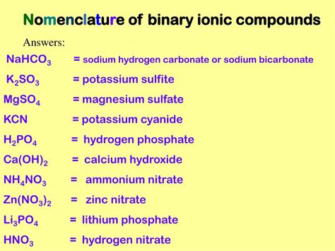 PPT - IONIC COMPOUNDS: Names and Formulas PowerPoint Presentation, free download - ID:2962564