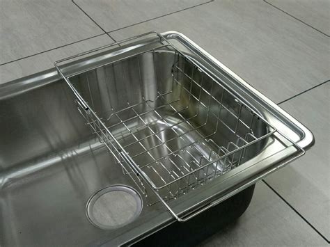 Kitchen Sink Adjustable Sink Basket (Kitchen Sink Accessories), Stainless Steel – Hako Tiles ...