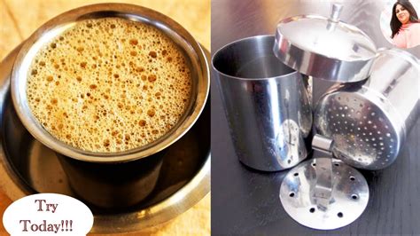 Authentic South Indian Filter Coffee /Kaapi, how to use a South Indian coffee filter at home ...