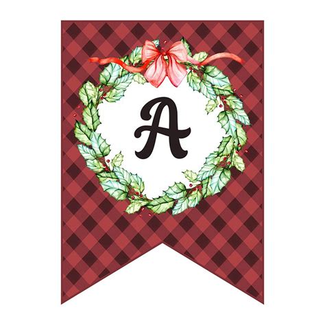 Free Printable Buffalo Plaid Christmas Banner - The Cottage Market ...