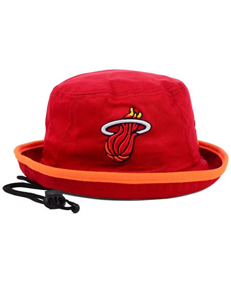 Lyst - Ktz Miami Heat Hardwood Classics Tipped Bucket Hat in Red for Men