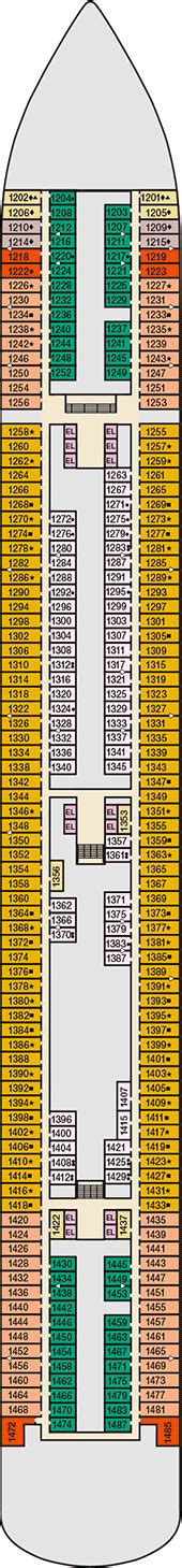 Carnival Vista Deck plan & cabin plan