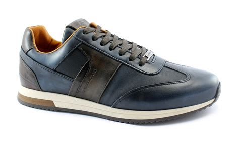 AMBITIOUS 10967-5909 navy scarpe uomo sneakers lacci pelle