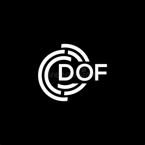 DOF Letter Logo Design on Black Background. DOF Creative Initials Letter Logo Concept Stock ...