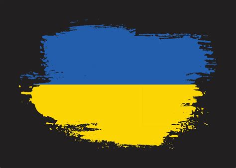 Brush frame Ukraine flag vector 16853110 Vector Art at Vecteezy