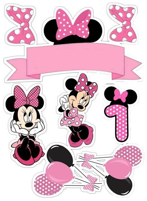 Minnie Mouse Cake Design, Minni Mouse Cake, Minnie Mouse Template, Mickey Mouse Cake Topper ...