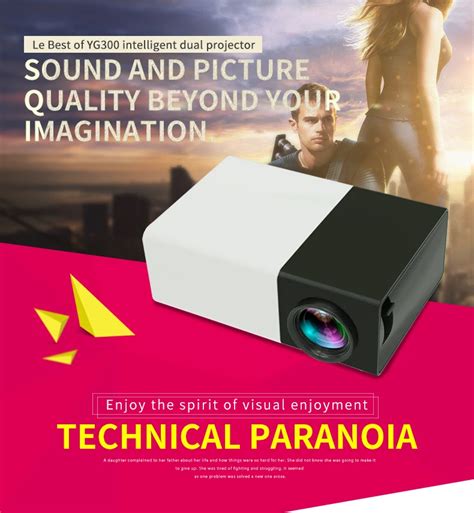 Portable Projector Built-in Battery Hd 1080p Mini Projector Yg300 With ...