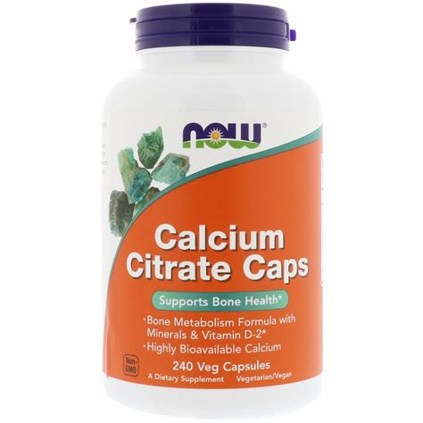 Now Foods, Calcium Citrate Caps, 240 Veg Capsules | By iHerb