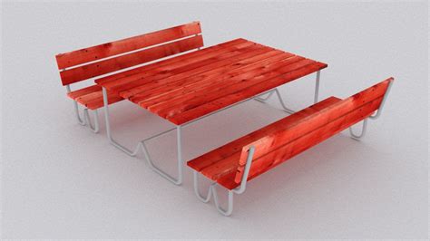 Wood Picnic Table 1 3D Model $10 - .max .unknown - Free3D
