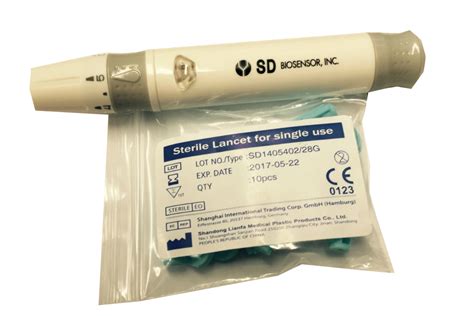 Lancing Device and 10 Sterile Lancets for Blood Test/Testing Kits | Home Health UK