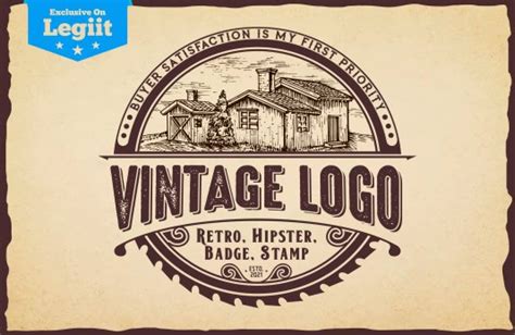 Design Retro Vintage Stamp Badge Hipster Logo | Legiit