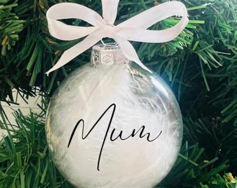 Christmas Baubles, Custom White Bauble, Personalised Christmas Decoration, White Ceramic Baubles ...