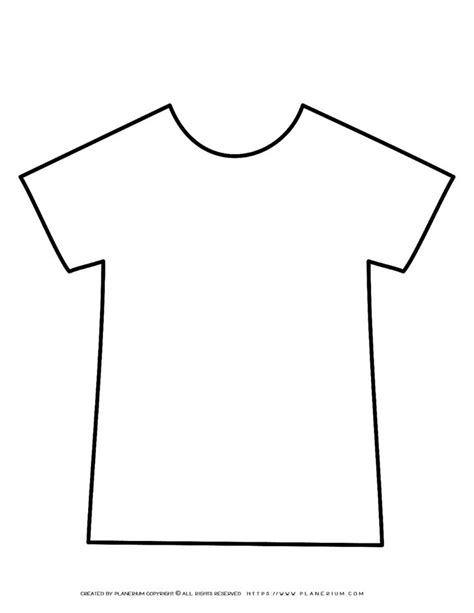 T-Shirt - FREE Printable Template | Planerium | Shirt template ...