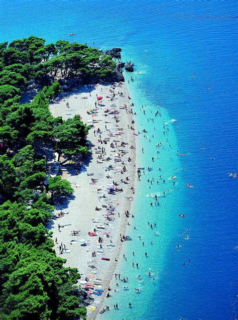 Punta Rata Beach in Brela, Croatia. Photo: Makarska Riviera Beaches # ...