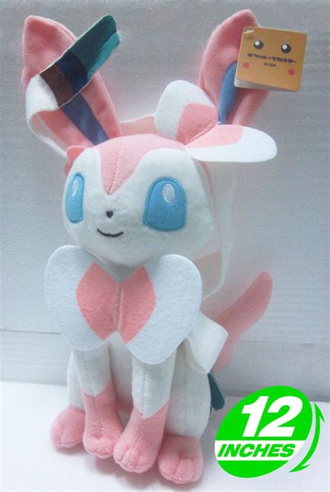 Pokemon Sylveon Fairy Type Eevee Evolution 12" Plush Toy Plushie. *IN ...