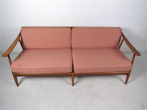 Vintage Mid-Century Modern Walnut Sofa at 1stDibs | vintage mid century modern furniture ...