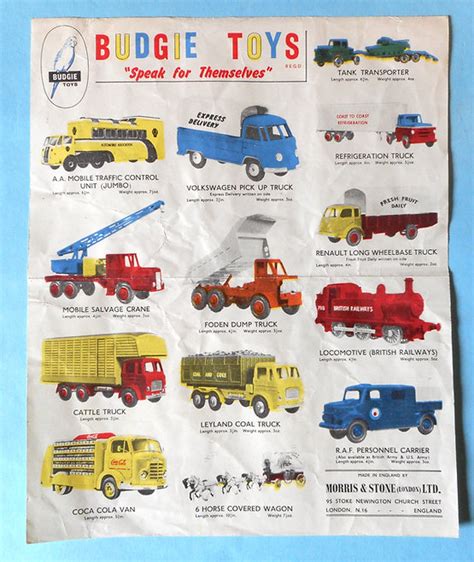 Budgie Diecast Toys Catalogues & Leaflets