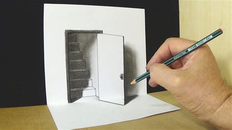 Sensational Door Illusion - Magic Perspective With Pencil - Trick Art Drawing - YouTube