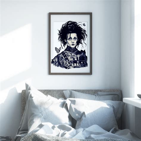 Johnny Depp as Edward Scissorhands Printable Art, Johnny Depp Art ...