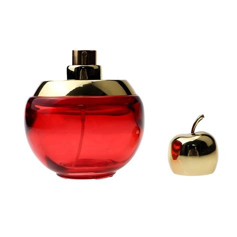 Custom Luxury 120ml Red Apple Perfume Empty Colored Glass Bottle, High ...