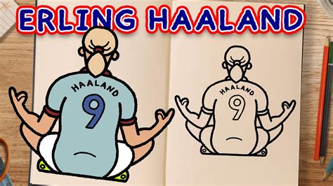 How To Draw: ERLING HAALAND 🇳🇴 | Drawings, Easy drawings, Football drawing