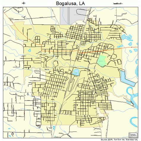 Bogalusa Louisiana Street Map 2208150