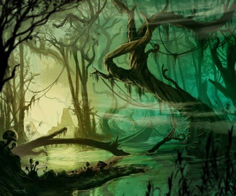 Swamp by d1eselx on DeviantArt | Fantasy landscape, Landscape art, Painting